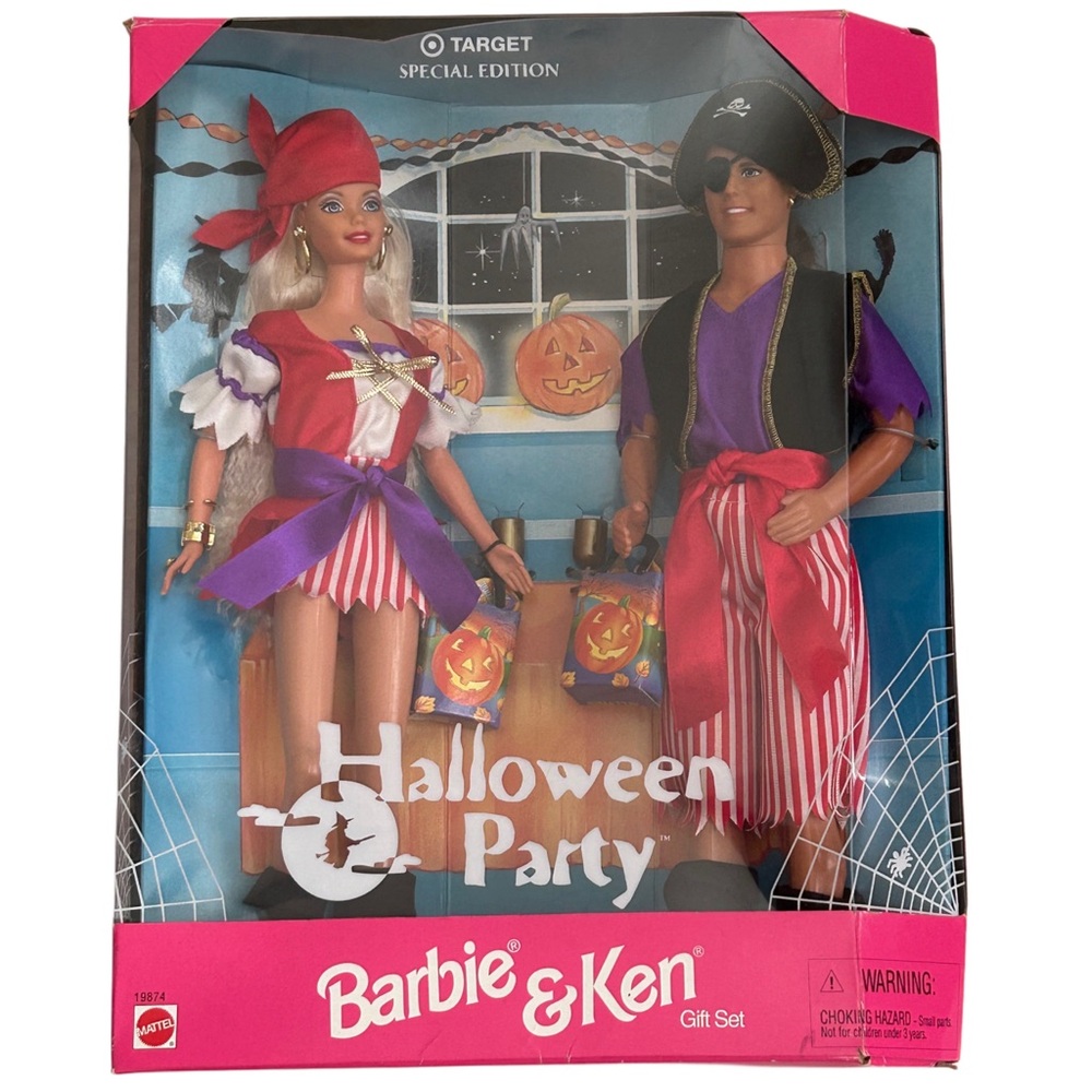 Vintage 1998 Halloween Party Barbie And Ken